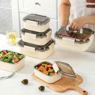 304不锈钢保鲜盒上班族带饭800ML可微波炉加热便当盒分格密封饭盒