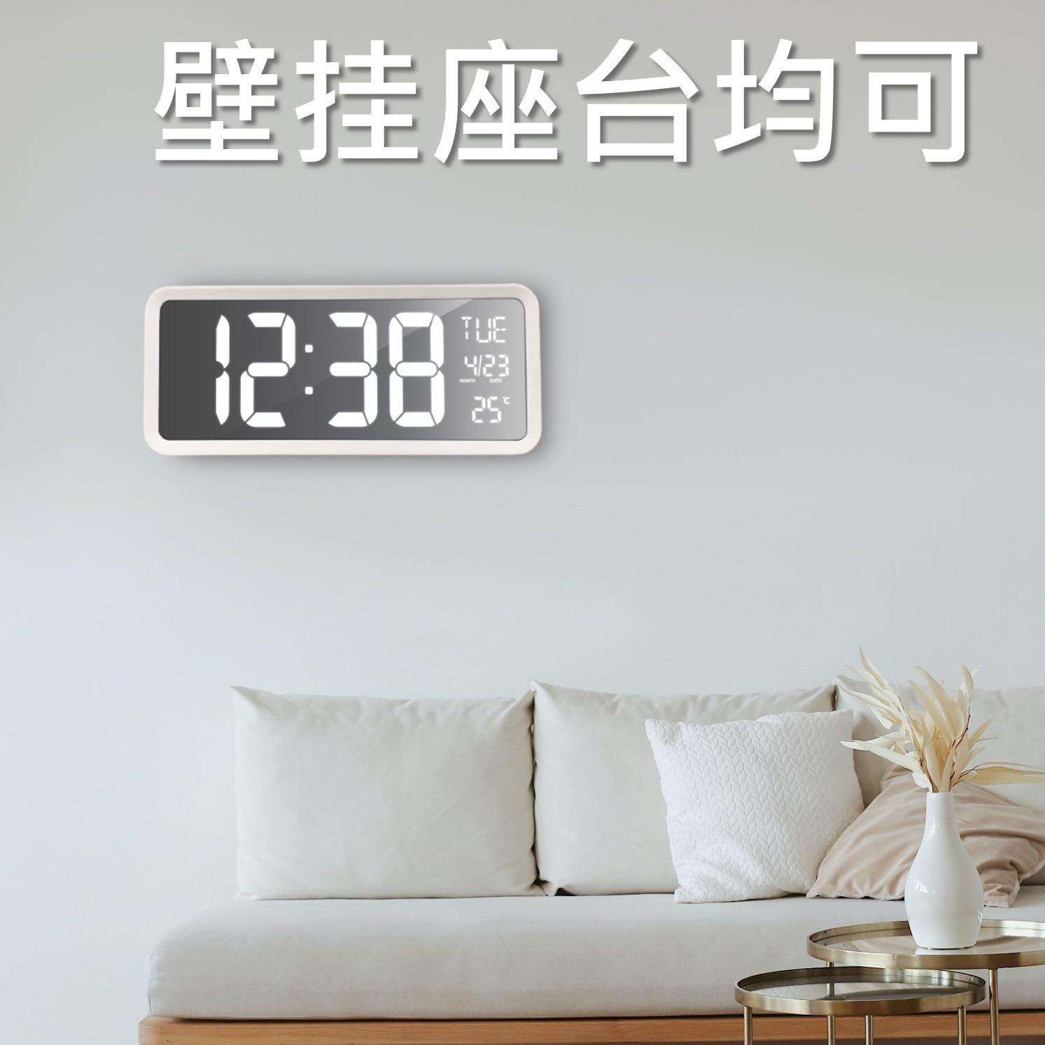 创意数字夜光挂钟卧室宿舍办公室房间客厅简约时尚静音室内LED