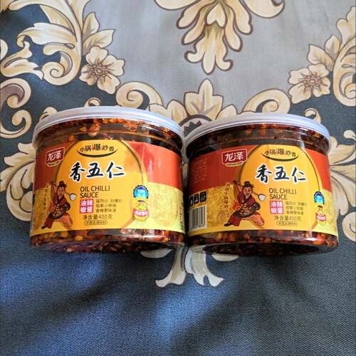 龙泽油辣椒酱】香五仁油辣椒花生香辣瓜子仁下饭菜火锅蘸酱拌饭面