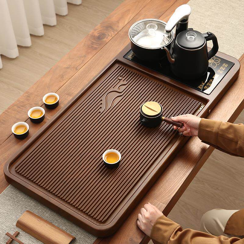 茶具用茶电器款茶盘套办公室大板茶盘功茶具泡茶台托盘带装排水夫