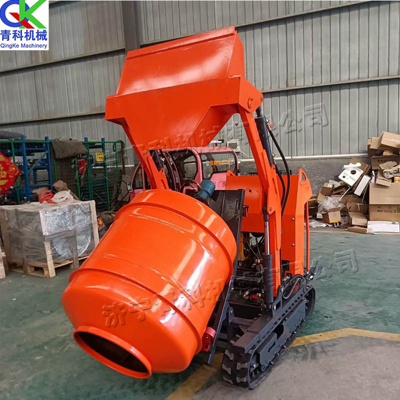 移动便携式混凝土搅拌机 360度左右翻转机 滚筒旋转物料混合机