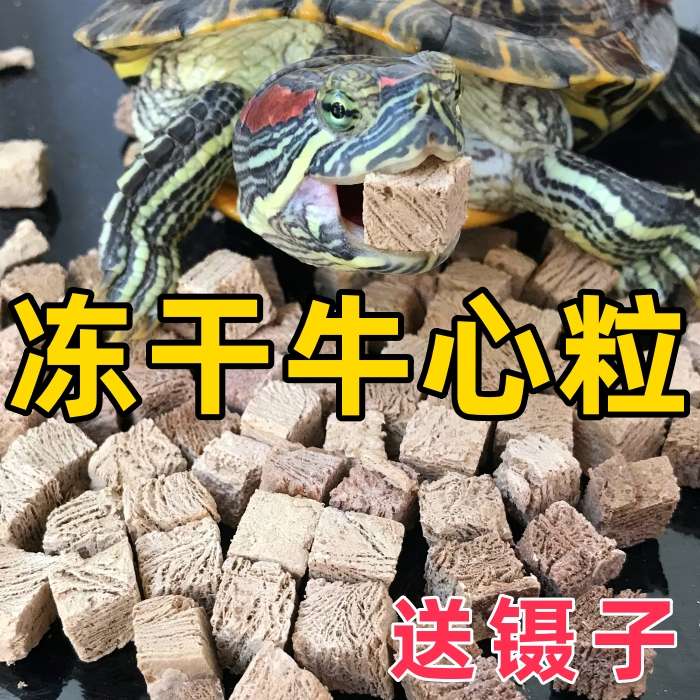 龟粮巴西龟粮鳄龟粮冻干牛心粒块乌龟无盐通用乌龟饲料宠物仓鼠粮