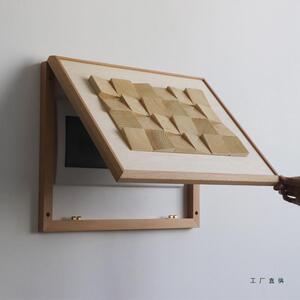 配电F986H9JT箱装制饰画遮挡定盖板木电表箱实画框外壳盖子电闸开