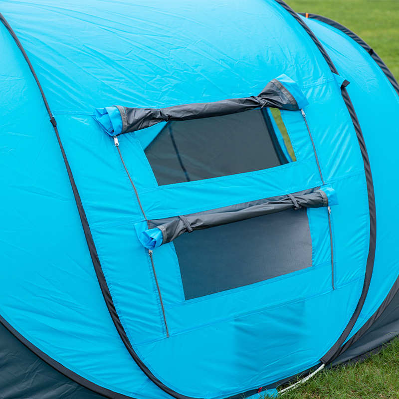 户外出游帐篷抛式速开野营帐篷加厚沙滩帐篷多人大空间露营帐篷