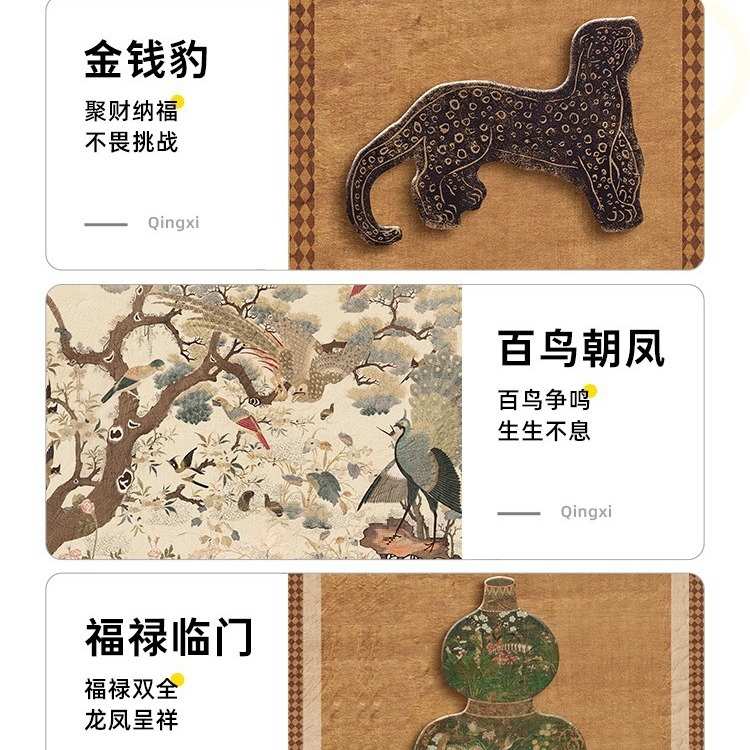 中古风客厅装饰画法式复古艺术沙发背景墙壁画高级感复式楼梯挂画图片