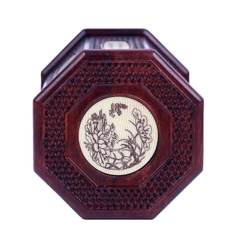 实木红酸枝八角嵌骨茶叶罐木质工艺品收纳罐摆件logo收纳紫檀木