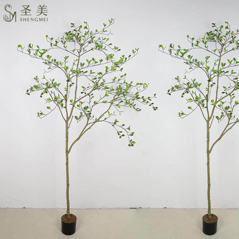 高端仿真绿植千层浪树蓝花楹室内客厅装饰大型热带仿生植物摆件