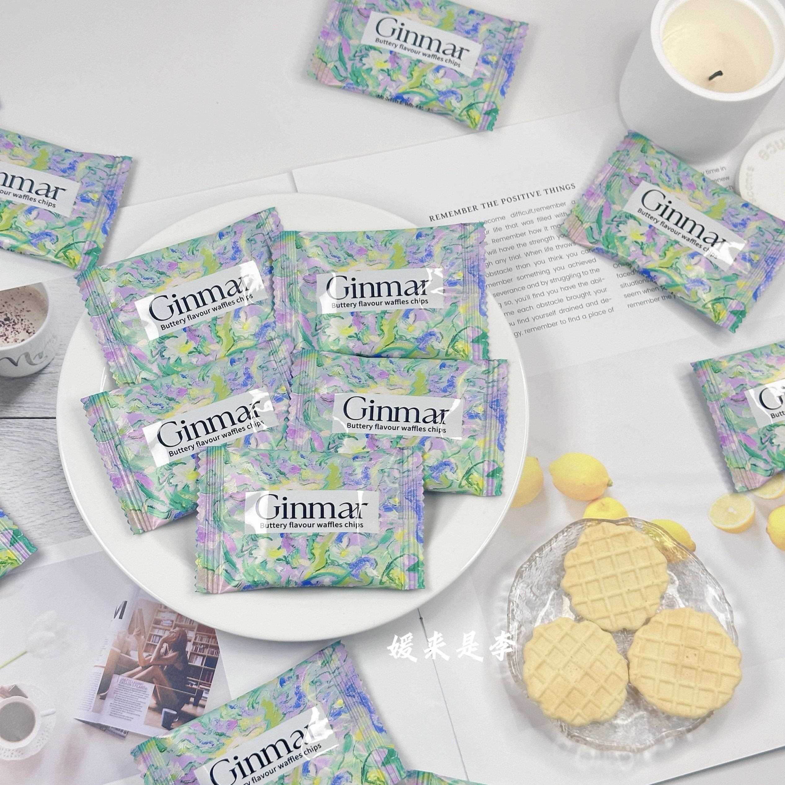 GINMAR金玛黄油味脆华夫结婚喜糖优质喜饼干休闲茶点小吃零食散装