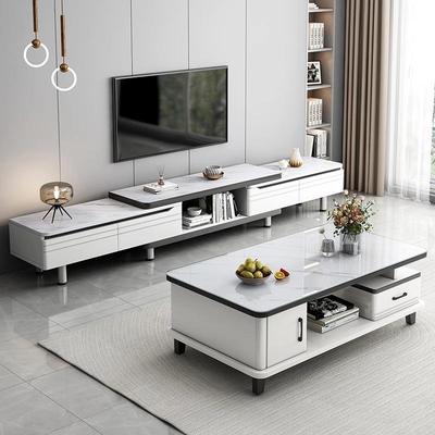 落地电视柜客厅家用小户型落地可伸缩轻奢高级感茶几电视机柜组合