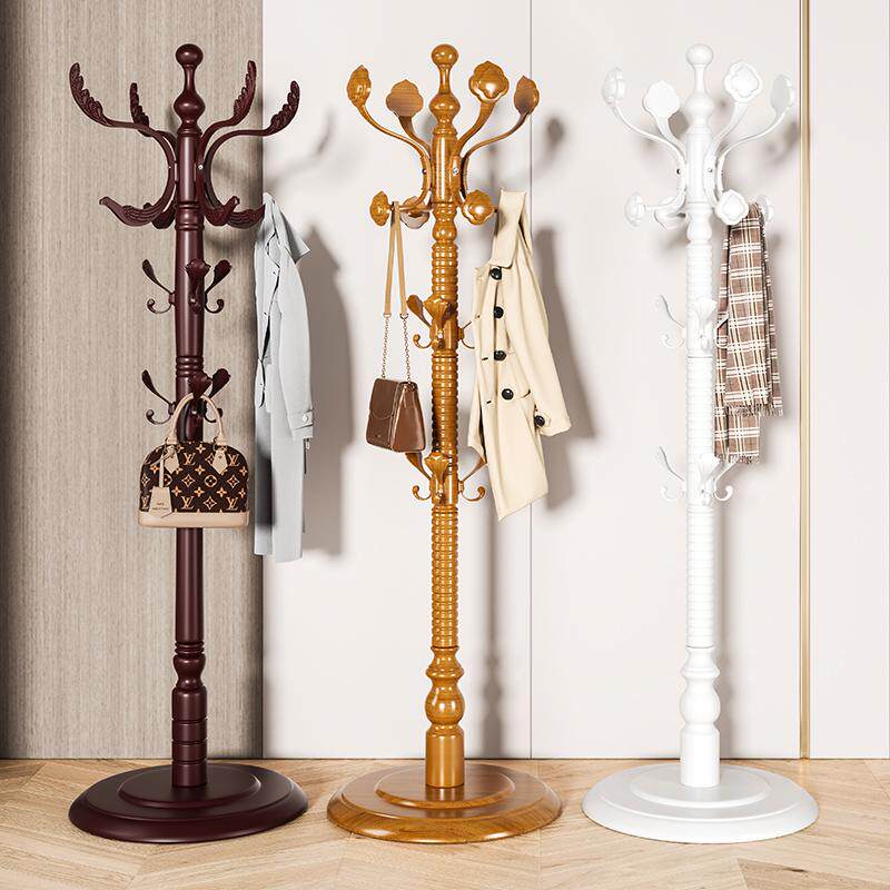 实木挂衣架落地卧室衣帽架家用挂衣杆多功能立式衣服架简易挂陶琪