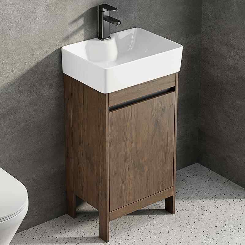 落地式洗脸盆柜组合陶瓷一体洗漱台池卫生间浴室小尺寸洗手盆简易