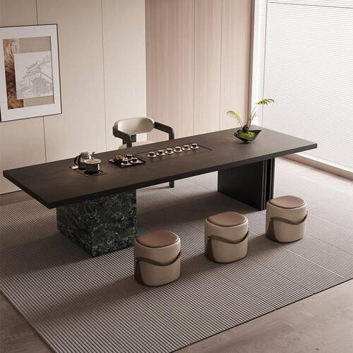 实木RNO轻奢岛台茶茶具茶台一整套客厅公办公室桌204新2款办桌高