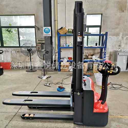 合力1.5吨全电动堆高车步行式托盘堆垛车电动叉车液压升高车