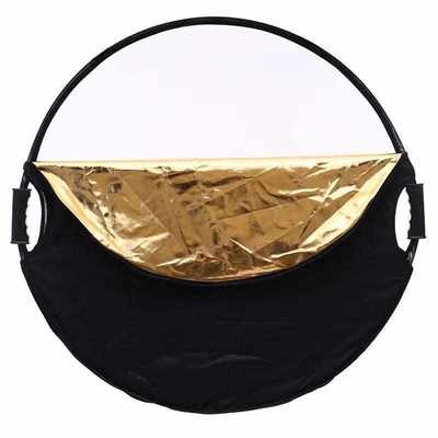 厂家80CM圆形手持带把手五合一反光板摄影拍照 补光板