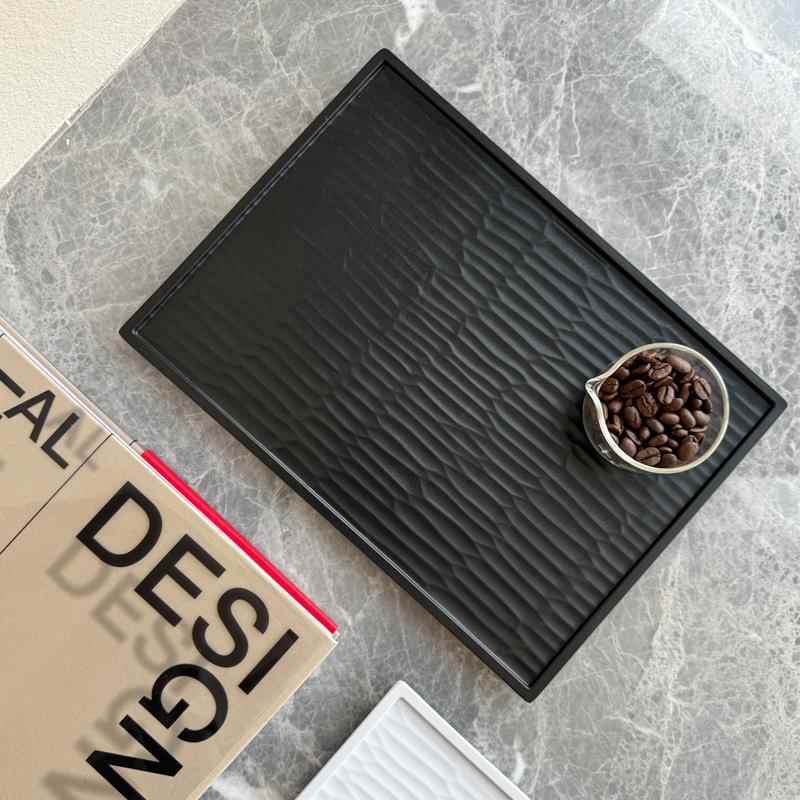 质朴engrave侘寂水杯托盘长方形家用水果盘酒店香薰咖啡托盘茶盘