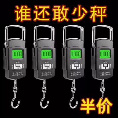高精度手提电子秤家用小型称重手拎快递便携式行李弹簧称鱼器钩称