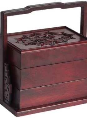 酸枝木提篮明清微型微缩家具木雕提盒家居饰品摆件拍照背景