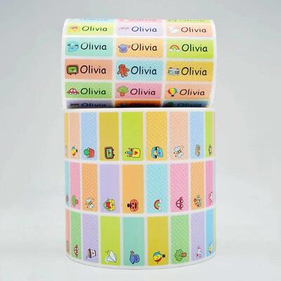 120Pcs Name Tag Sticker Customize Waterproof Stickers Childr