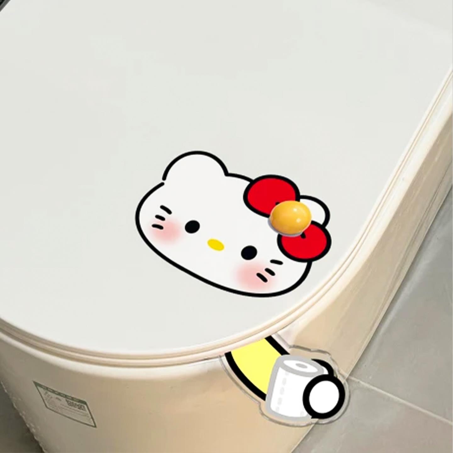 哈喽kitty马桶提盖器不脏手可爱马桶圈防脏提手坐垫掀盖器亚克力