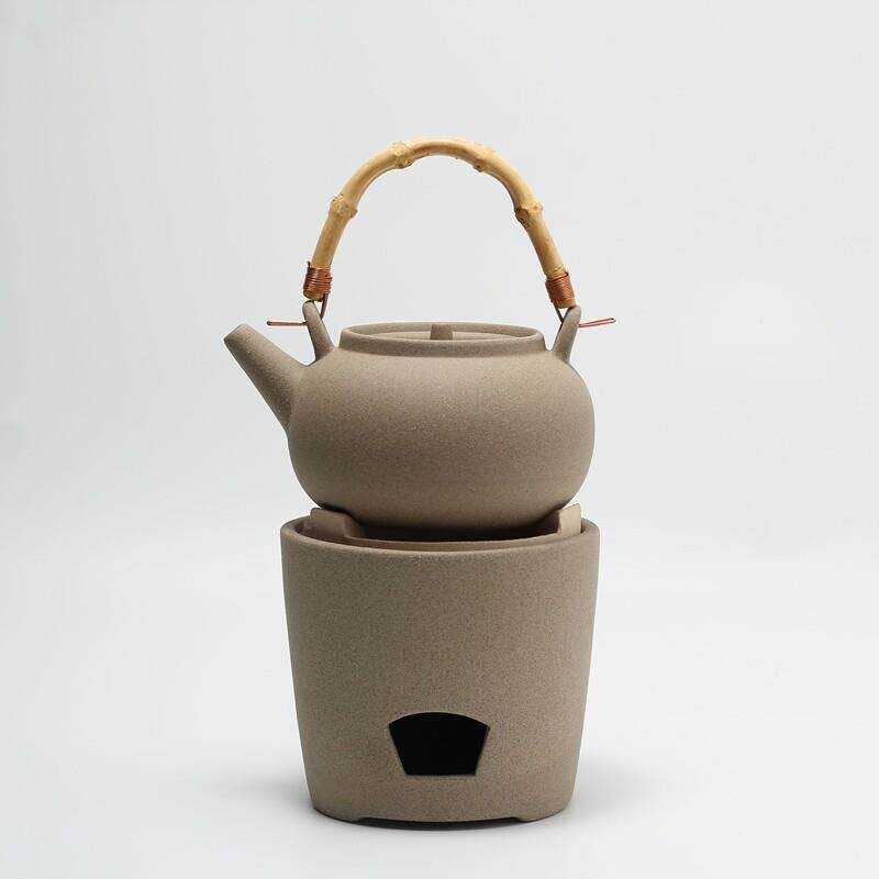 粗陶家用户外炭炉围炉煮茶器 烧水壶温茶炉茶壶 酒精灯陶瓷炉底座