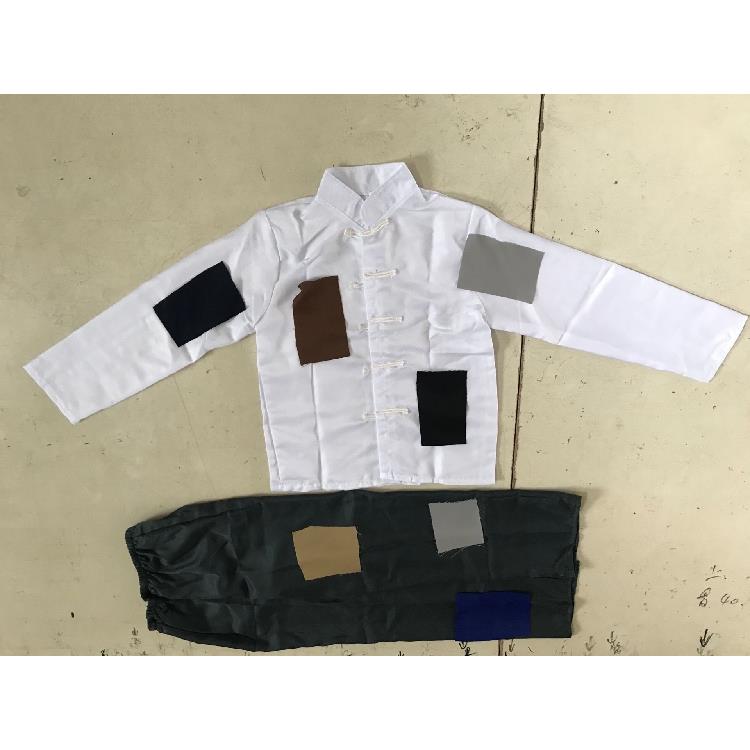 高档叫子古装服装乞丐服演出儿古童男女修代花要吃饭围兜服济公破图片