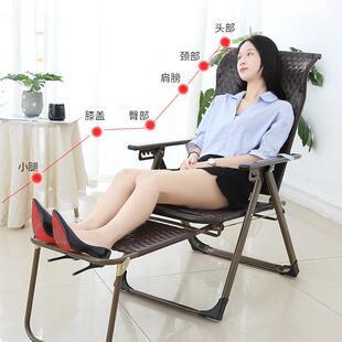 多功能藤椅家阳PLU台折叠办用公室简易陪护成懒午人休人躺椅午睡