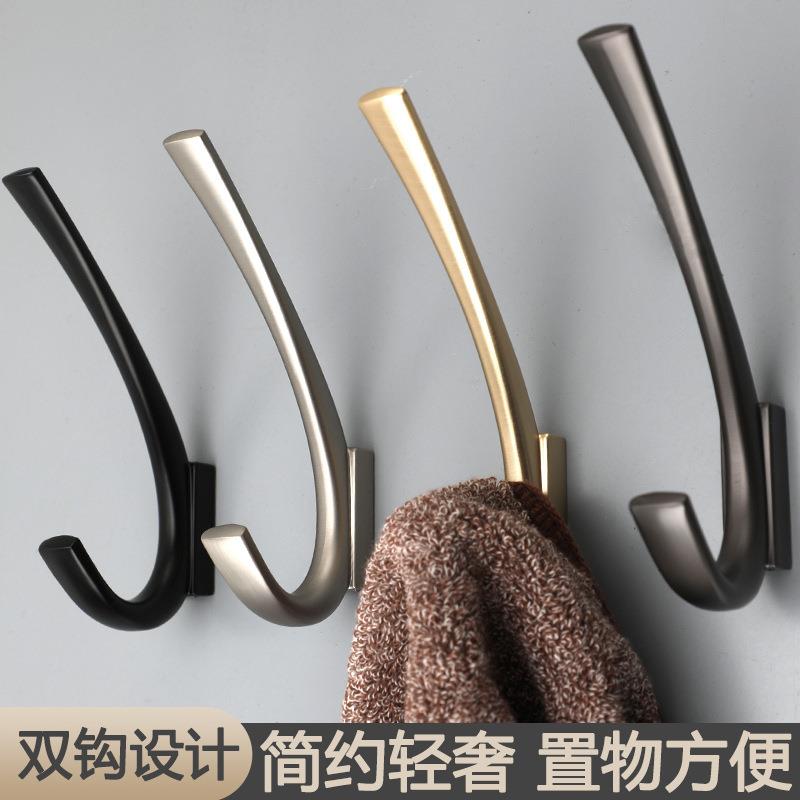 北欧个性门后小衣钩单挂衣钩简约单钩黑色银色卫生间门窗栏栅衣钩