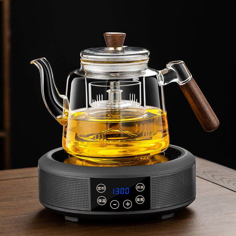 蒸汽煮茶器玻璃套装家用全自动电陶炉烧水壶黑白茶功夫茶具泡茶器