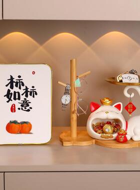 招财猫玄摆纳件欢迎关回乔迁新家居礼品入户D-ZCM-装饰搬新家礼物