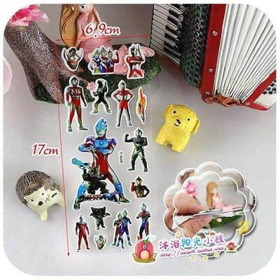 ultraman children stickers 3d bubble stickers monster kinder