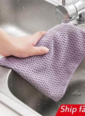 3pcs/set wash towel dish wipe kitchen cleaning cloth cotton