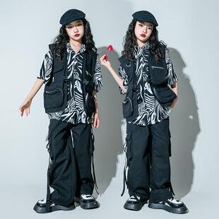 儿童潮服演出服 hiphop炸街童装 少儿街舞服装 潮酷男童嘻哈潮牌套装
