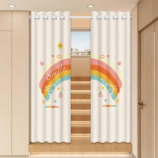 楼梯口遮挡帘客厅伸缩杆隔断帘卧室房间两边开厨房门帘过道布挂帘