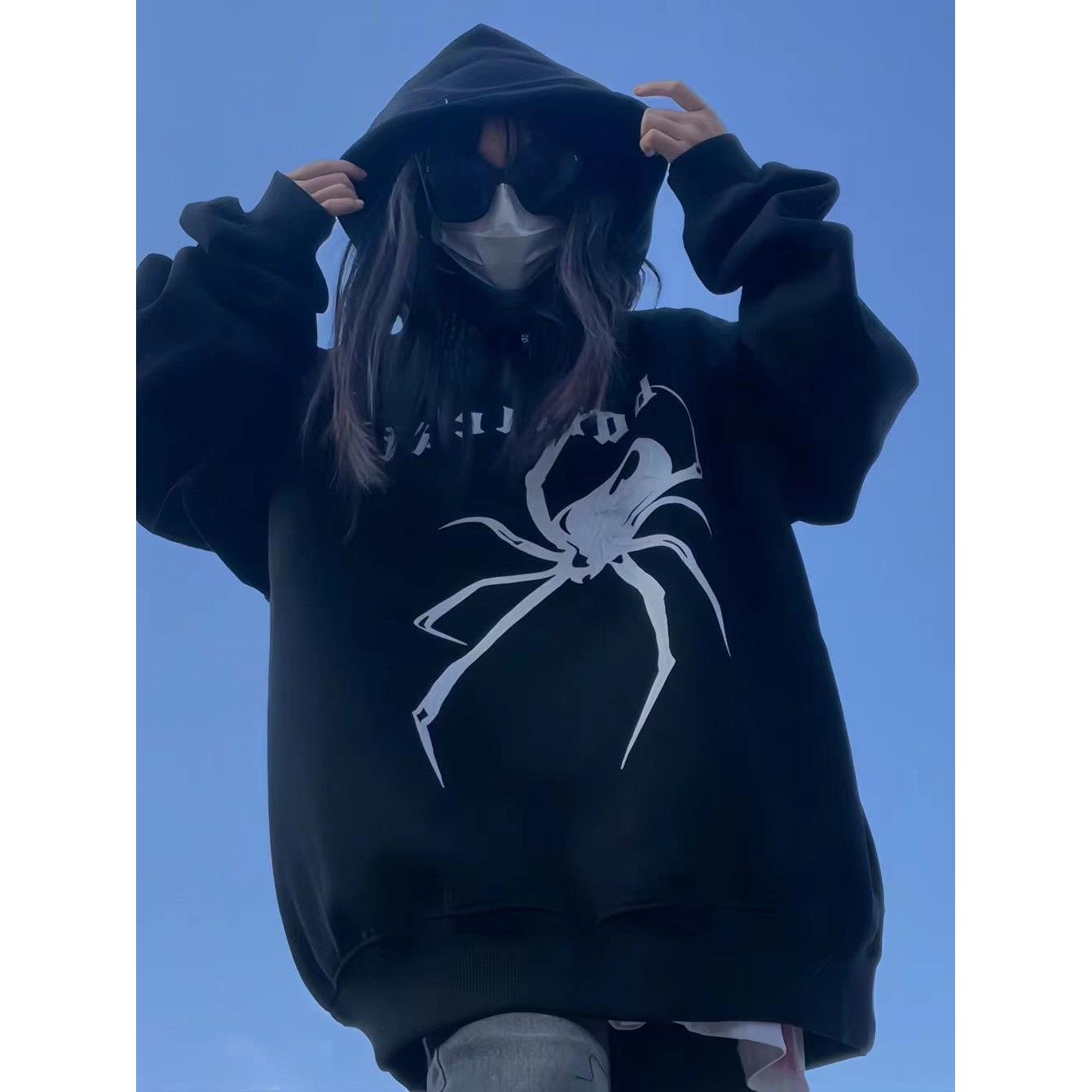 hoodies womens and mens large-sized hip-hop couple gothic