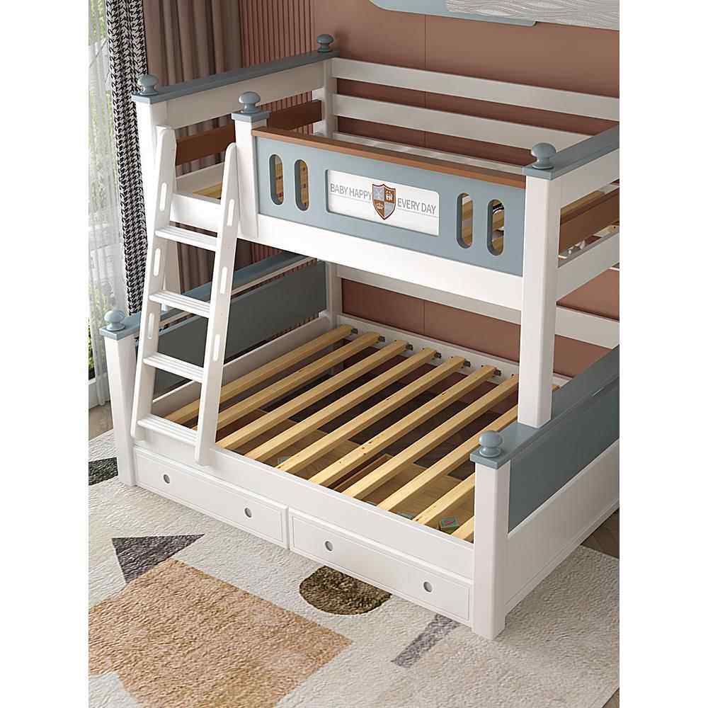 实木儿童床小户型双层床家用高低床多功能上下床大人上下铺子母床