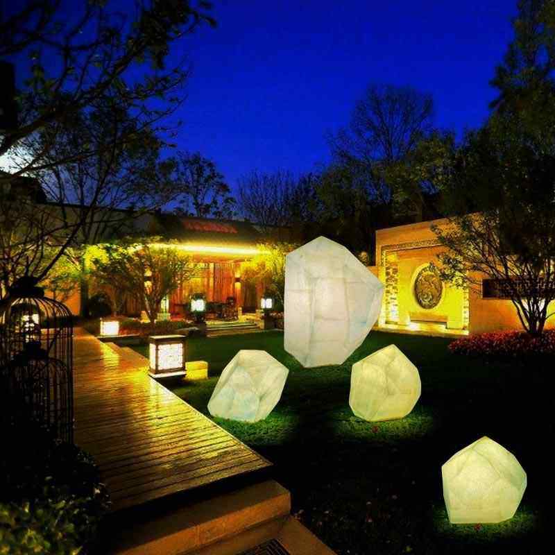 棱形石头灯树脂异型庭院灯户外防水花园别墅文旅亮化景观灯小品灯