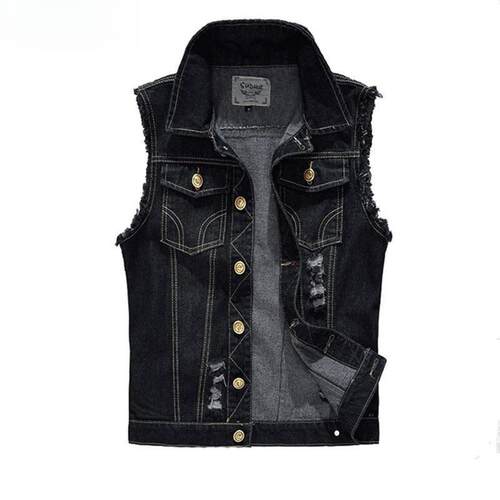 X 50860 Men Korean Style Denim Vest 韩版牛仔马甲