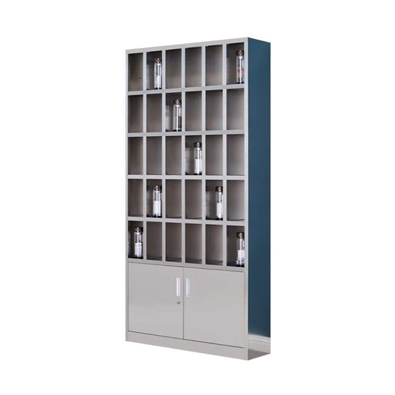 不锈钢水杯柜车间茶杯柜工厂休息室餐饮店存放柜201304储物柜一体