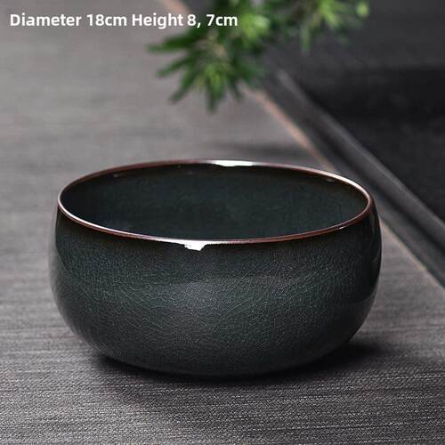 葛窑铁胎青瓷茶具茶具洗瓷水碗家用大笔洗葛窑冰裂覆古水洗