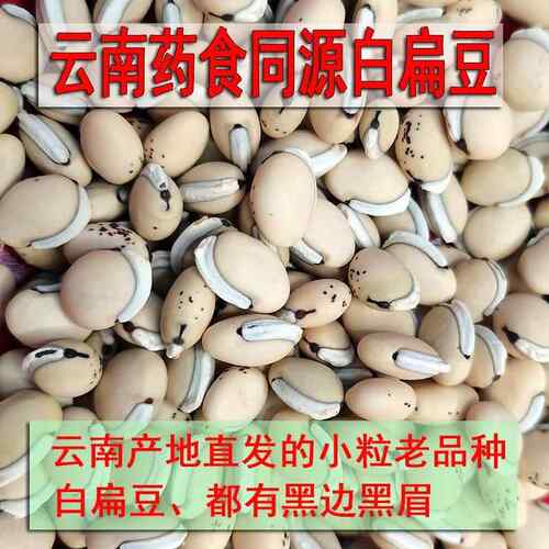 云南白扁豆，老品种，农场生产的黑边小荚果，药用和同源食品1.0