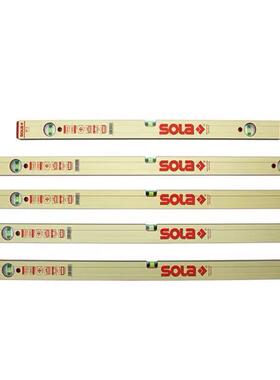 奥地利SOLA高精度夜光水平尺(土豪金)(红头)精密水平仪