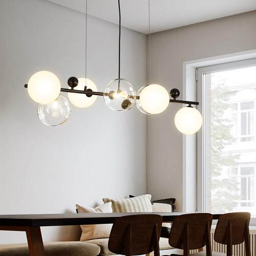 北餐厅吊灯形灯具约餐桌长条吧台吊灯