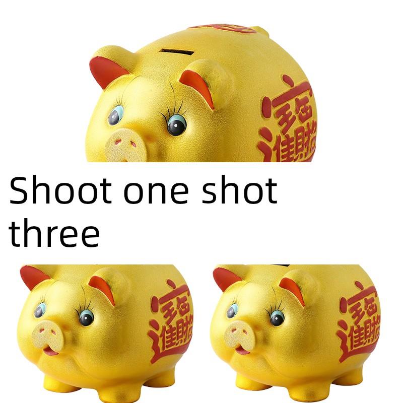 【厂家直销】陶瓷金猪储蓄罐祇能出入储蓄罐储蓄罐超大硬币节