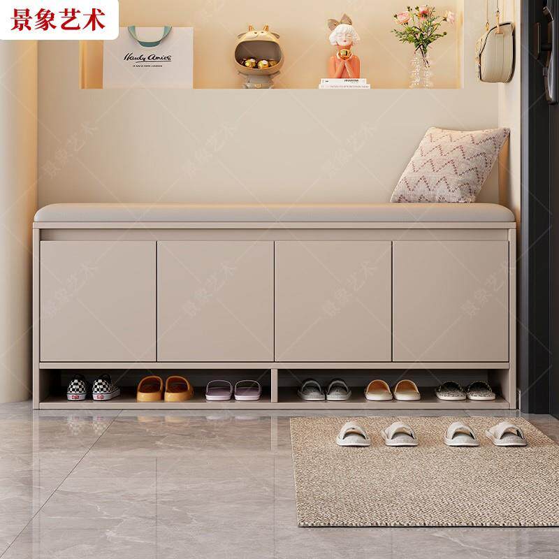换鞋凳家用门口收纳储物一体可坐式软包穿鞋沙发凳入户防尘矮鞋柜