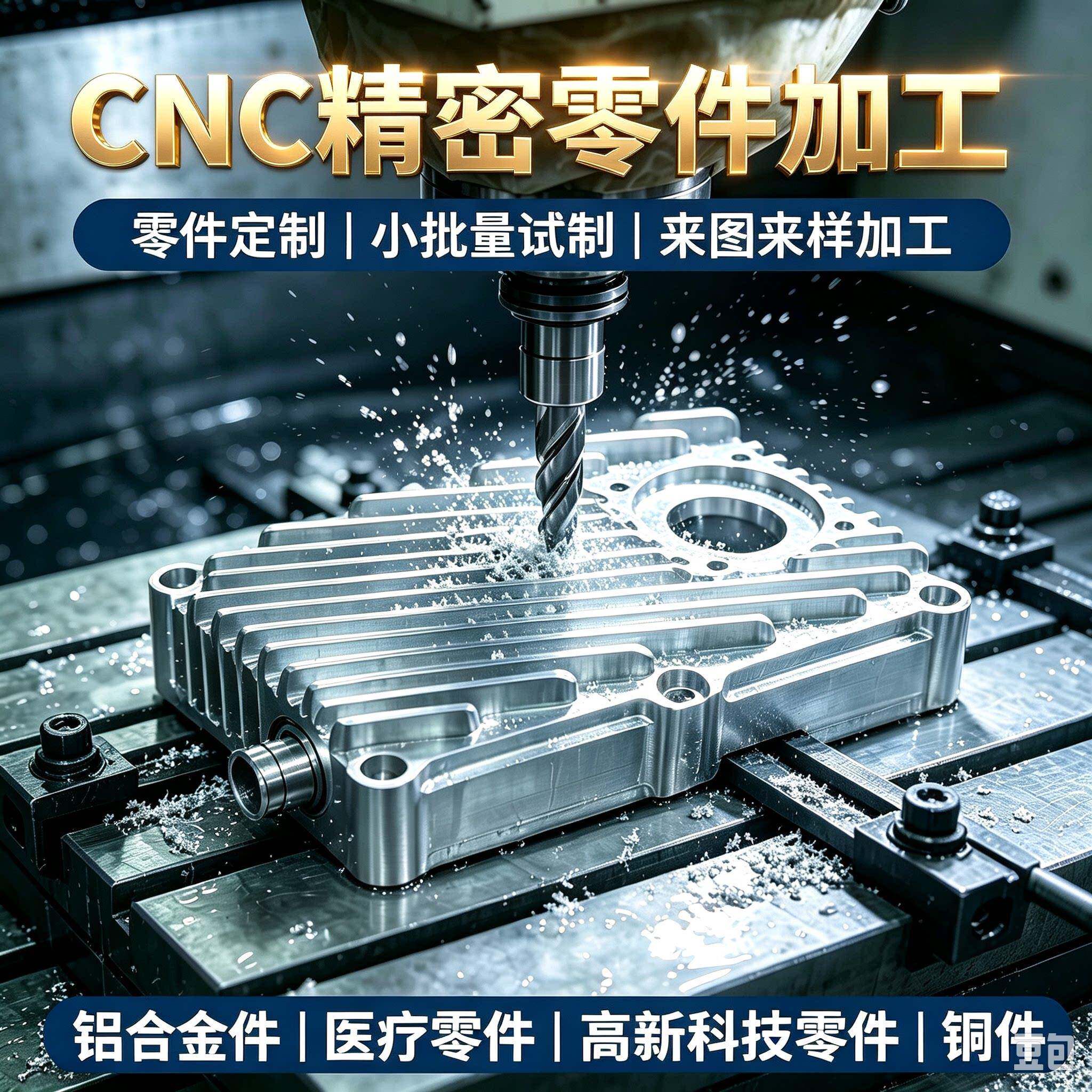 CNC加工铝件零件加工铝壳铝铝块精密黄紫铜件零件加工车床铣复合