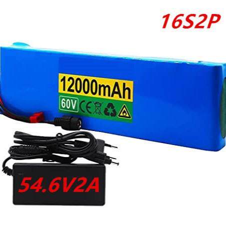 60V12000Ah18650锂离子16S2P电池组滑板电动自行车