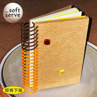 SoftServe柔软供应 记事本手账本便签笔记本 糖果毛毡 玻璃图钉