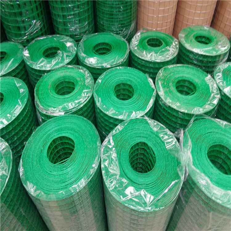 养殖围栏网 2.0毫米线 3厘米网格浸塑电焊网 围鸡护栏网厂家