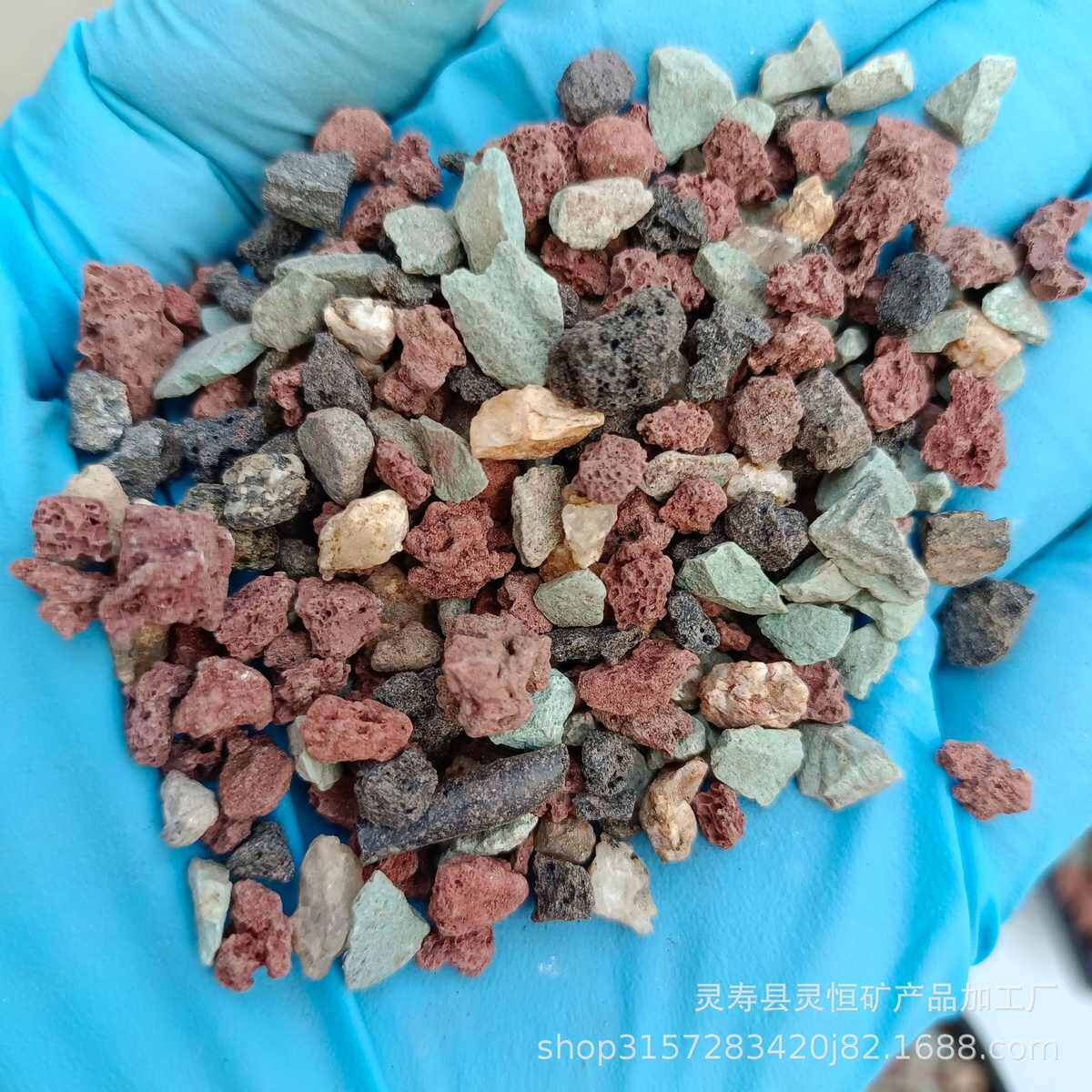 合一厂家绿彩虹石彩虹肉用石多火石河北 沸石多山石 盆栽虹彩