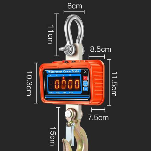 3T防水充电提手电子秤液晶数码高清大屏 快递秤邮政电子称吊钩秤